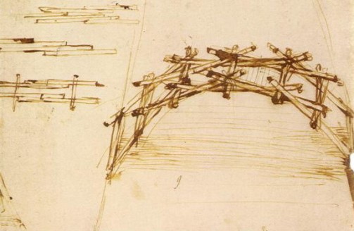 Esboço da Ponte Autoportante de Da Vinci